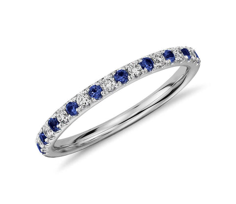 Pretty Sapphire With Diamonds Ring